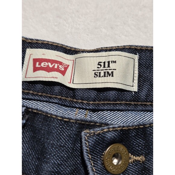 Levi's Dark Blue Jeans Mens 18 Reg Performance 511 Slim 29x29 Good Condition - Picture 4 of 11